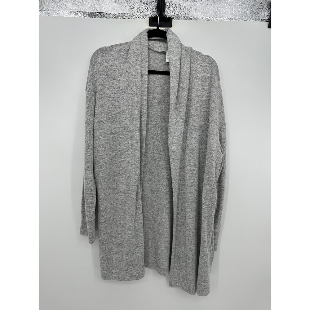 Daily Ritual Gray Open Front Cardigan Sweater Womens XL Soft Minimalist Cozy